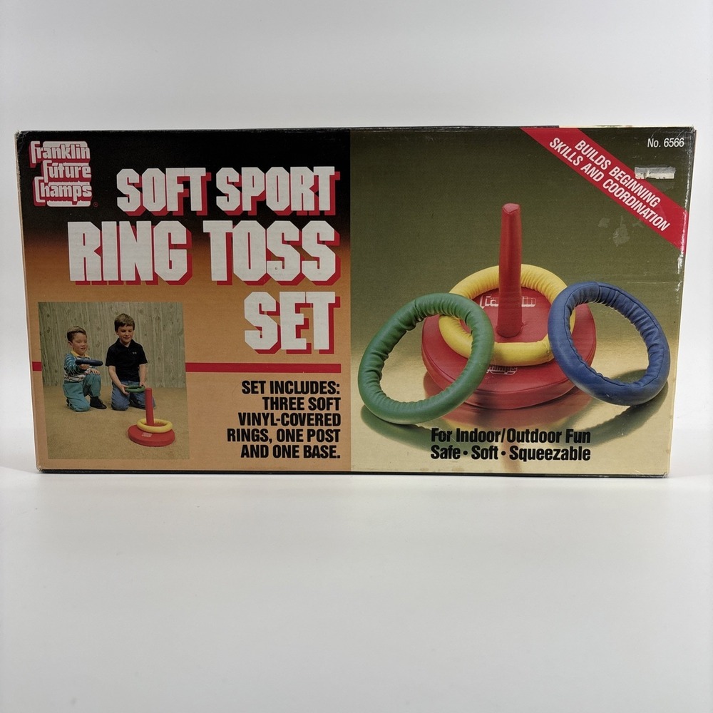 Vintage Franklin Soft Sport Ring Toss Set Future Champs‎ Indoor Outdoor Kids